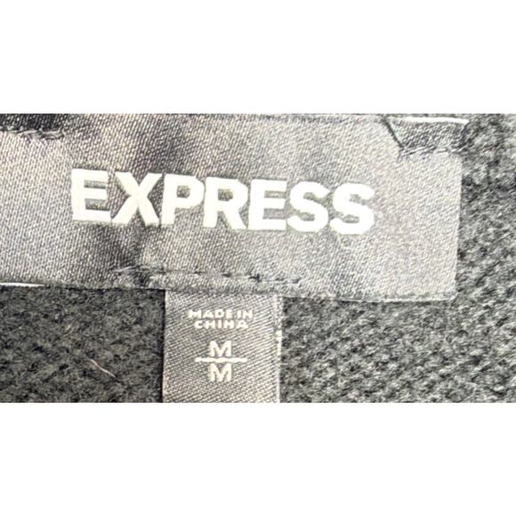 Express Women’s Wool Blend Fuzzy Detail W/ Silver Metallic Sweater Size Medium - Picture 5 of 6